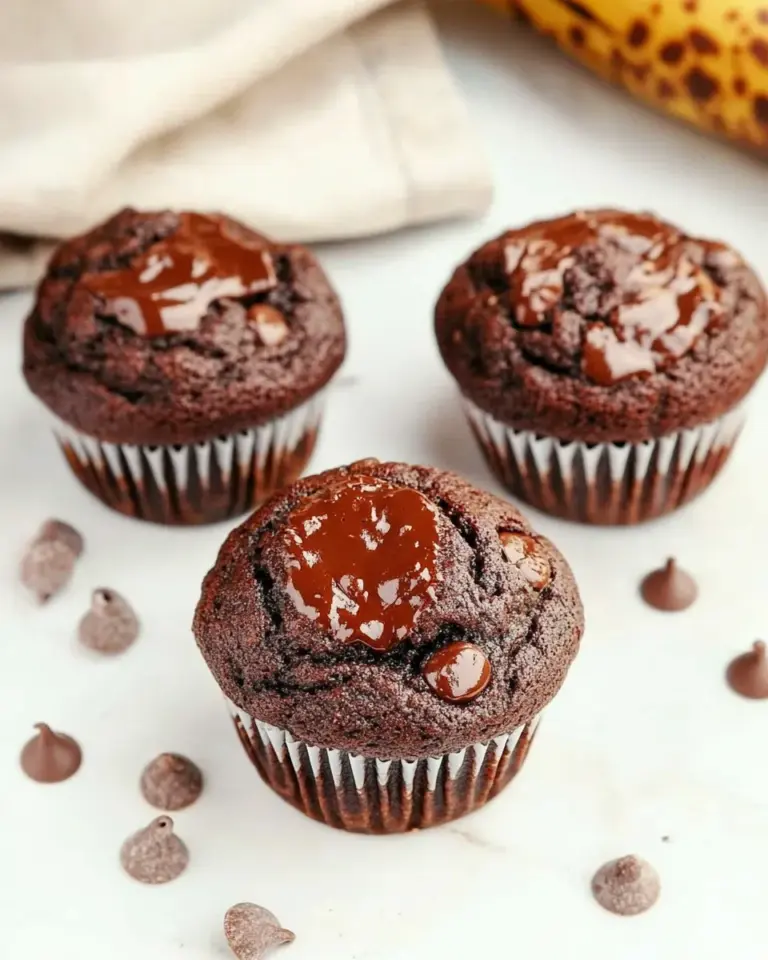 Homemade Double Chocolate Banana Bread Muffins photo
