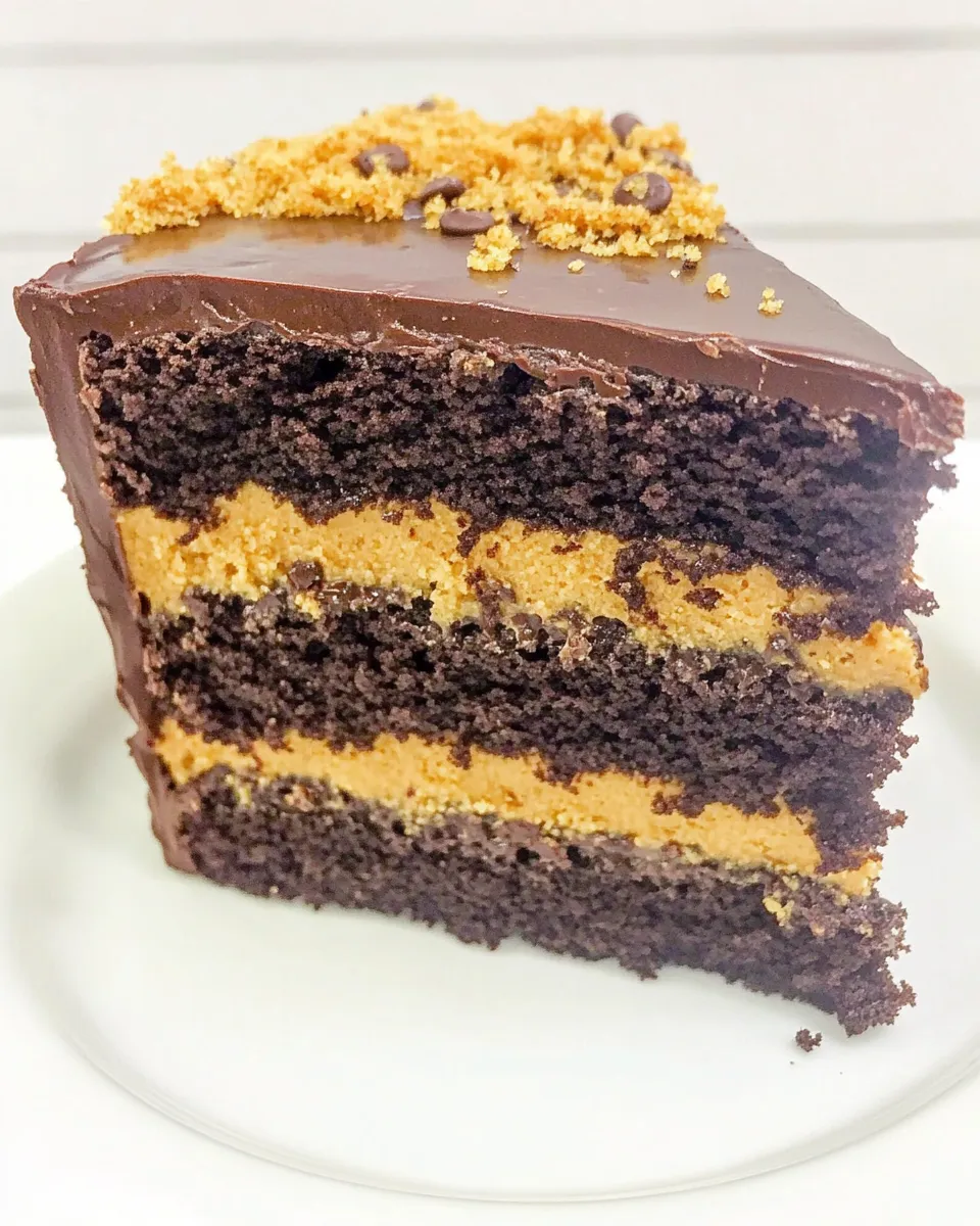 Easy Double Chocolate Cookie Layer Cake shot