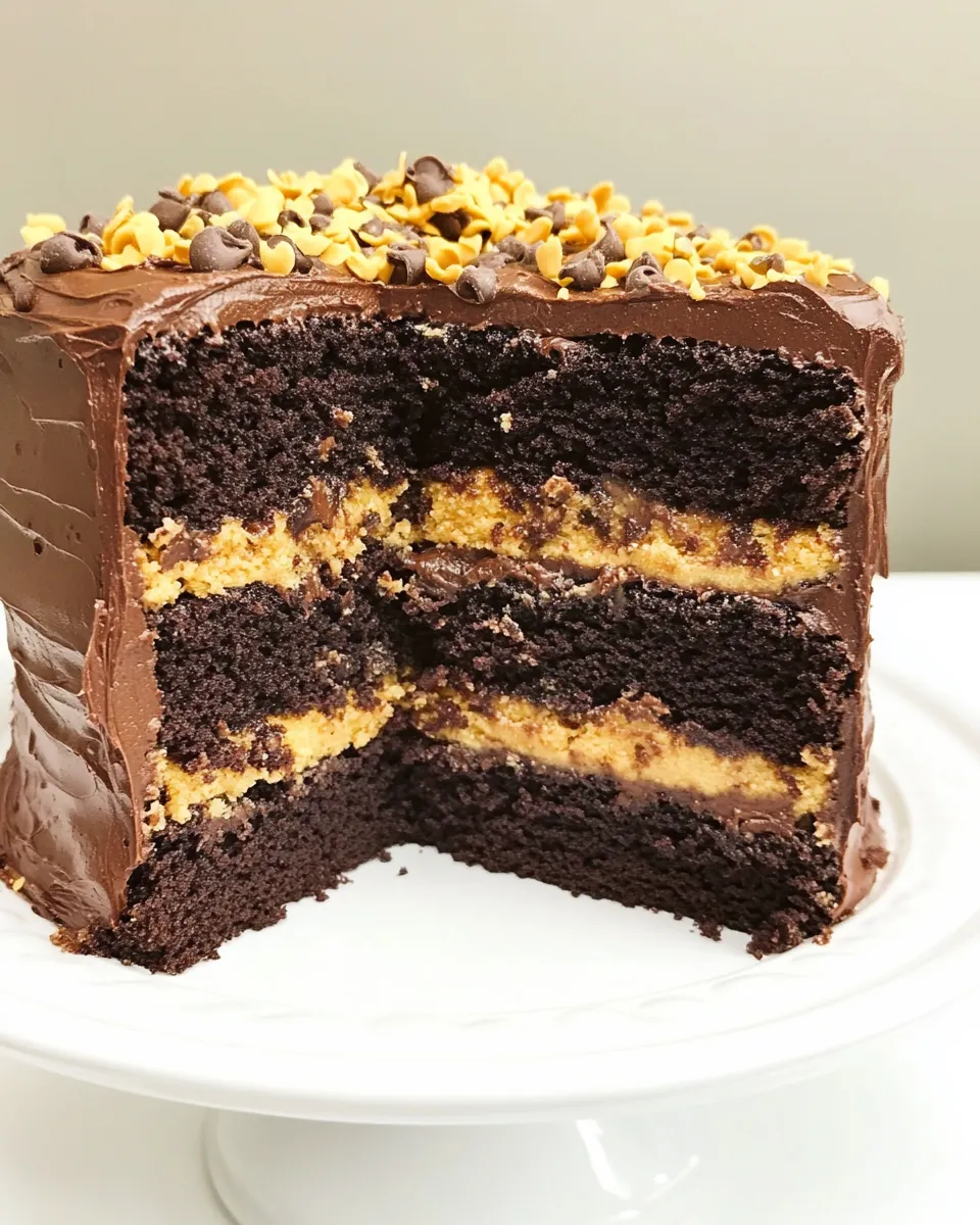 Delicious Double Chocolate Cookie Layer Cake recipe photo