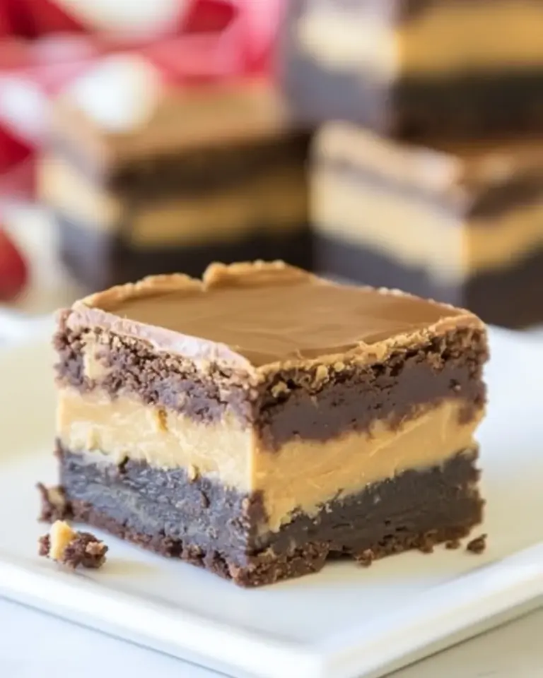 Homemade Double Frosted Peanut Butter Brownies photo