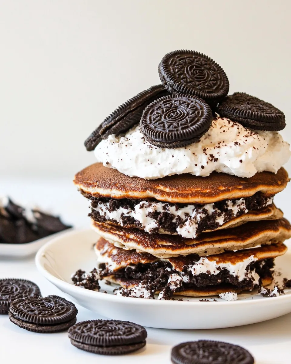 Homemade Double Stuff Oreo Pancakes photo