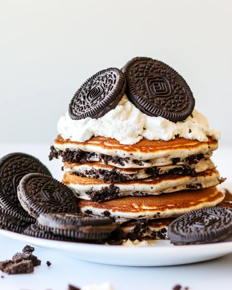 Classic Double Stuff Oreo Pancakes image