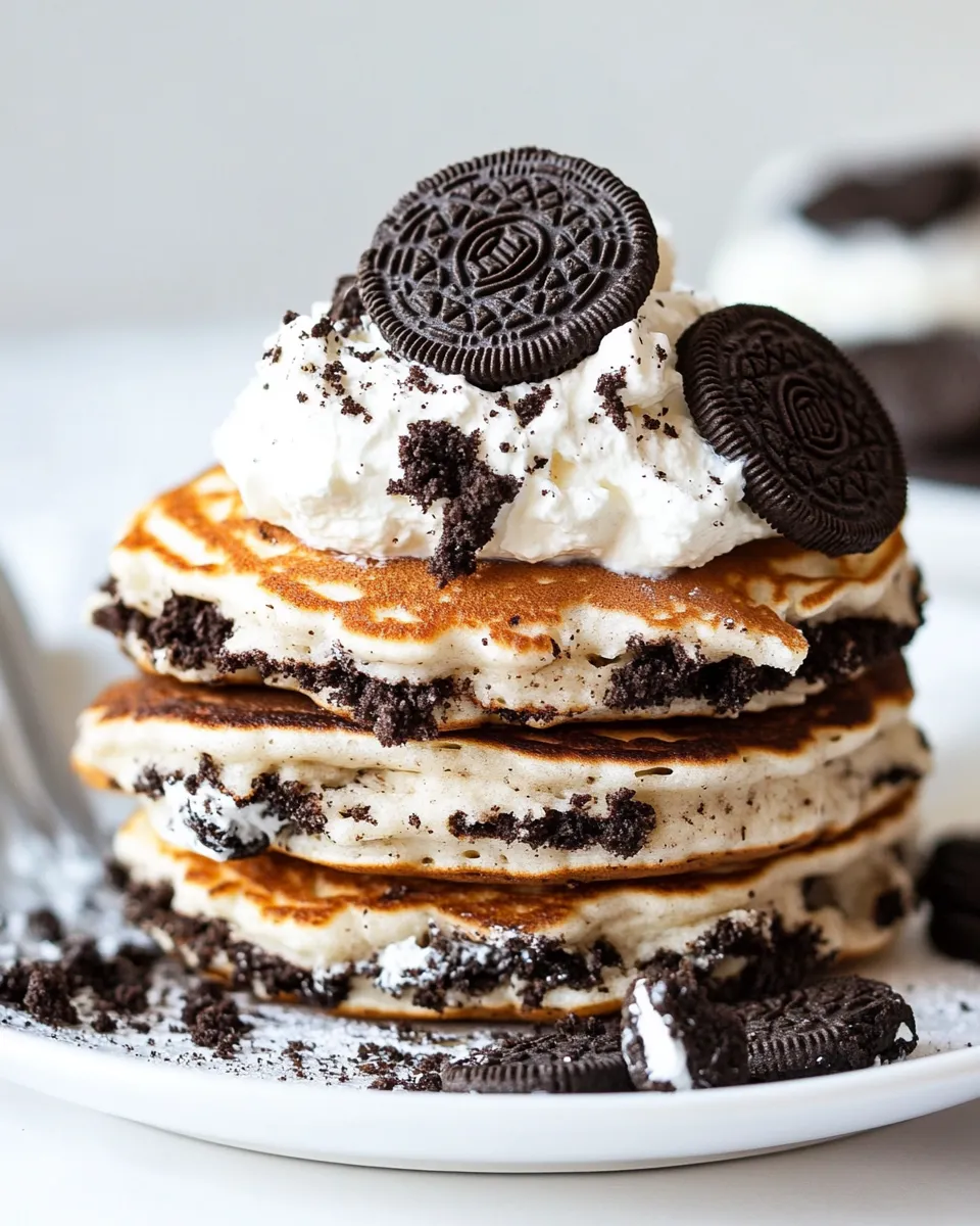 Easy Double Stuff Oreo Pancakes recipe photo