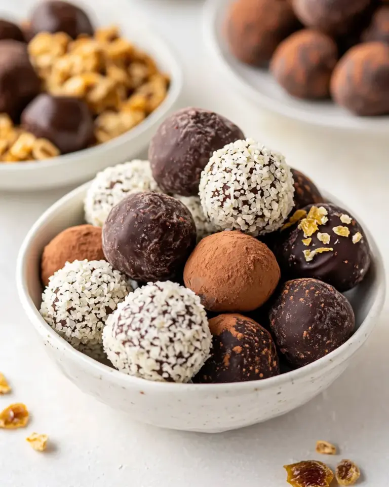 Homemade Easy 3-Ingredient Chocolate Truffles (Made with Dates!) photo