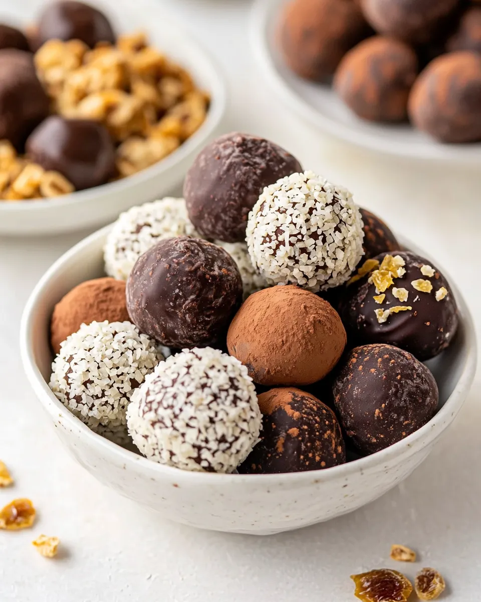 Homemade Easy 3-Ingredient Chocolate Truffles (Made with Dates!) photo
