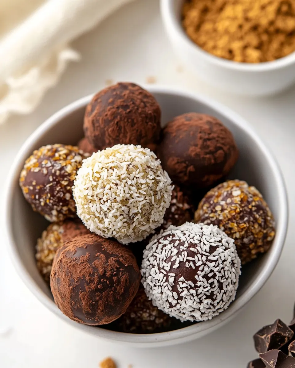 Quick Easy 3-Ingredient Chocolate Truffles (Made with Dates!) shot