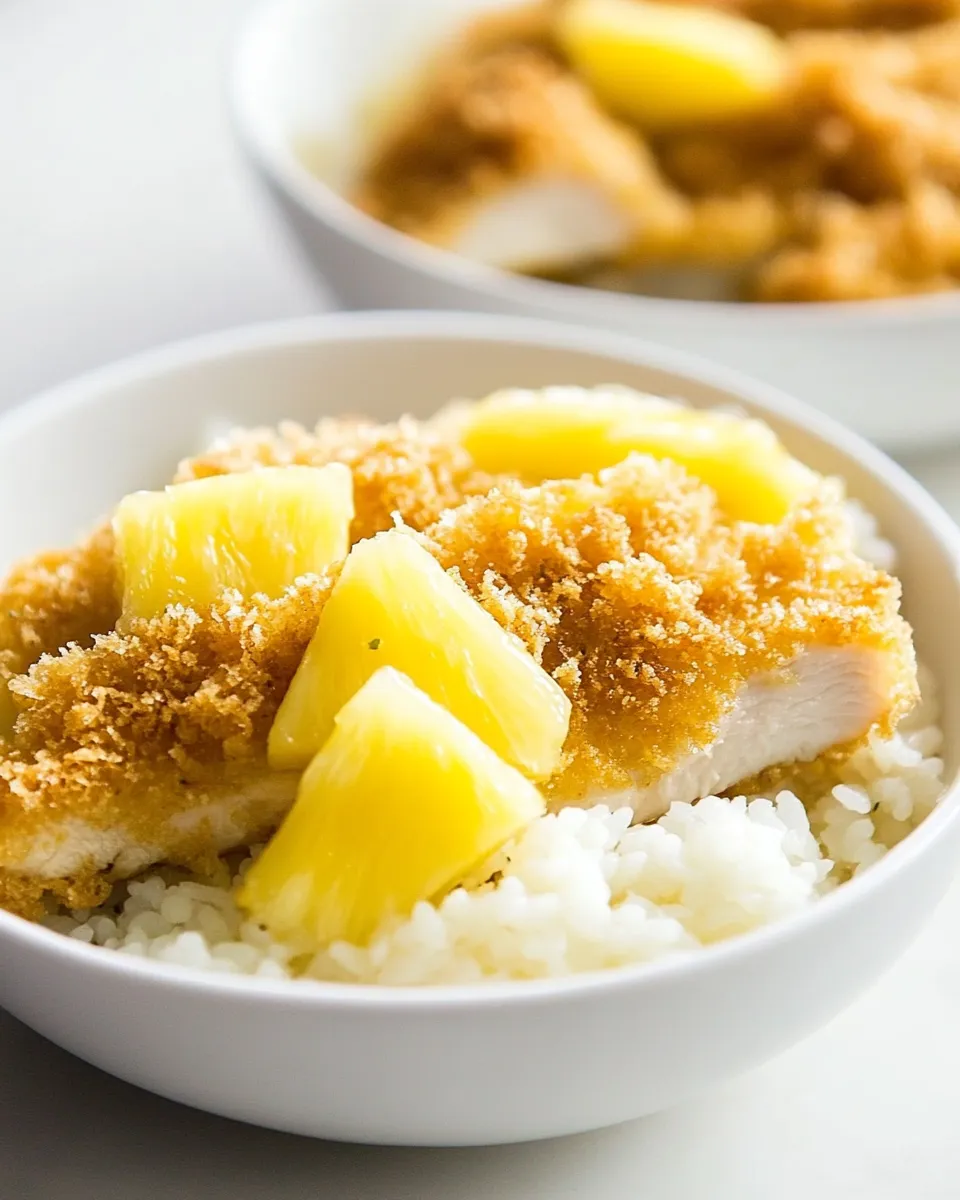 Quick Easy Baked Chicken Katsu with Pineapple Katsu Sauce recipe photo