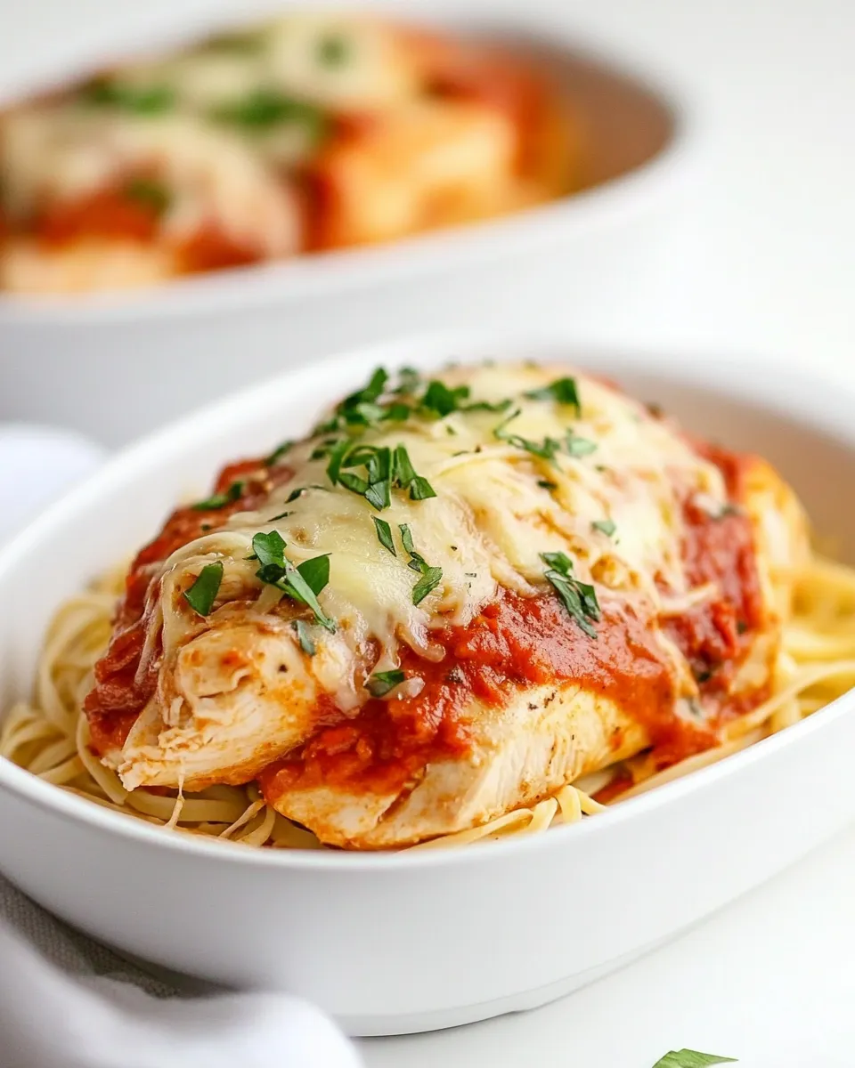 Classic Easy Baked Chicken Parmesan for Two image