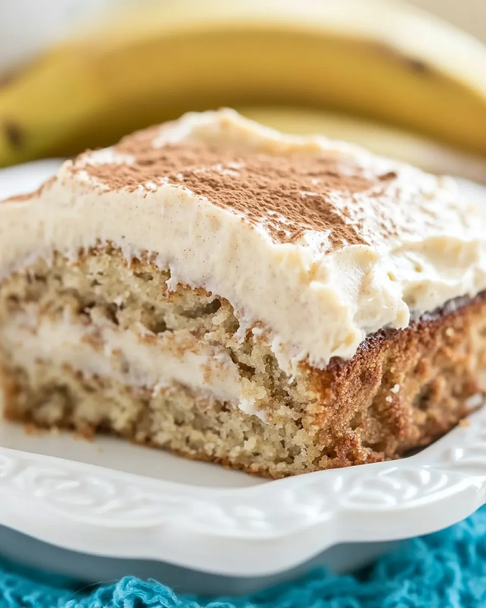 Classic Easy Banana Cake with Cream Cheese Frosting image