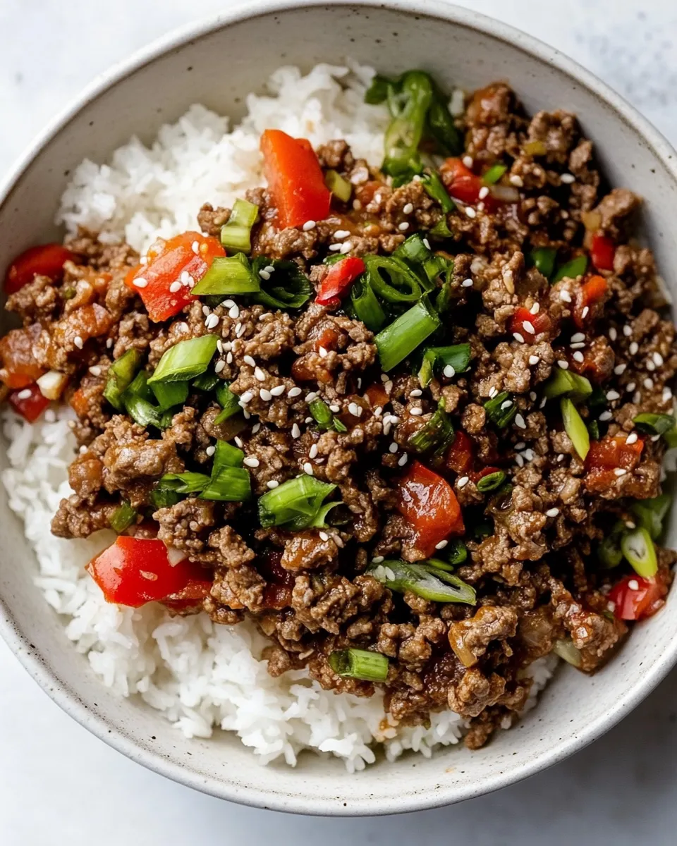 Quick Easy Beef Bowls shot