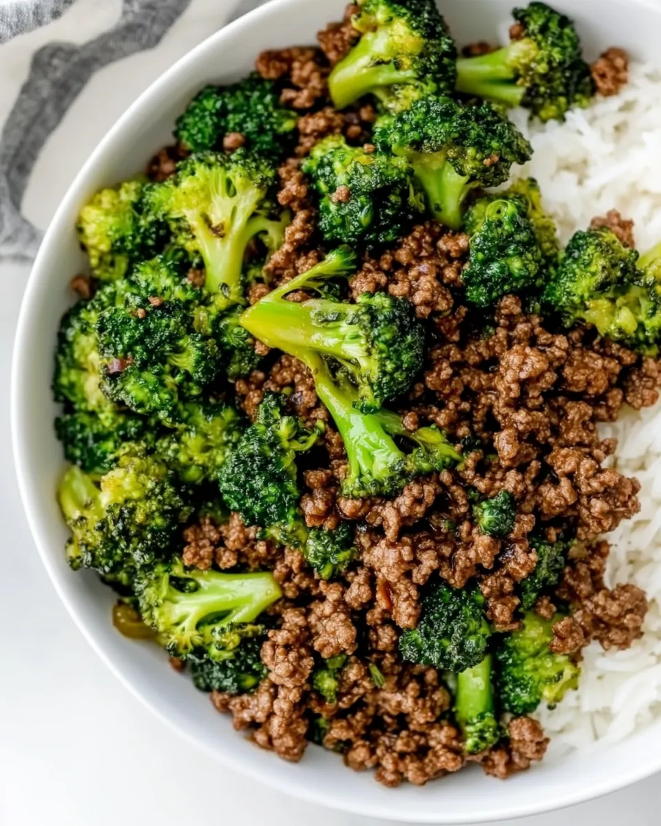 Delicious Easy Beef and Broccoli (with Ground Beef) recipe photo