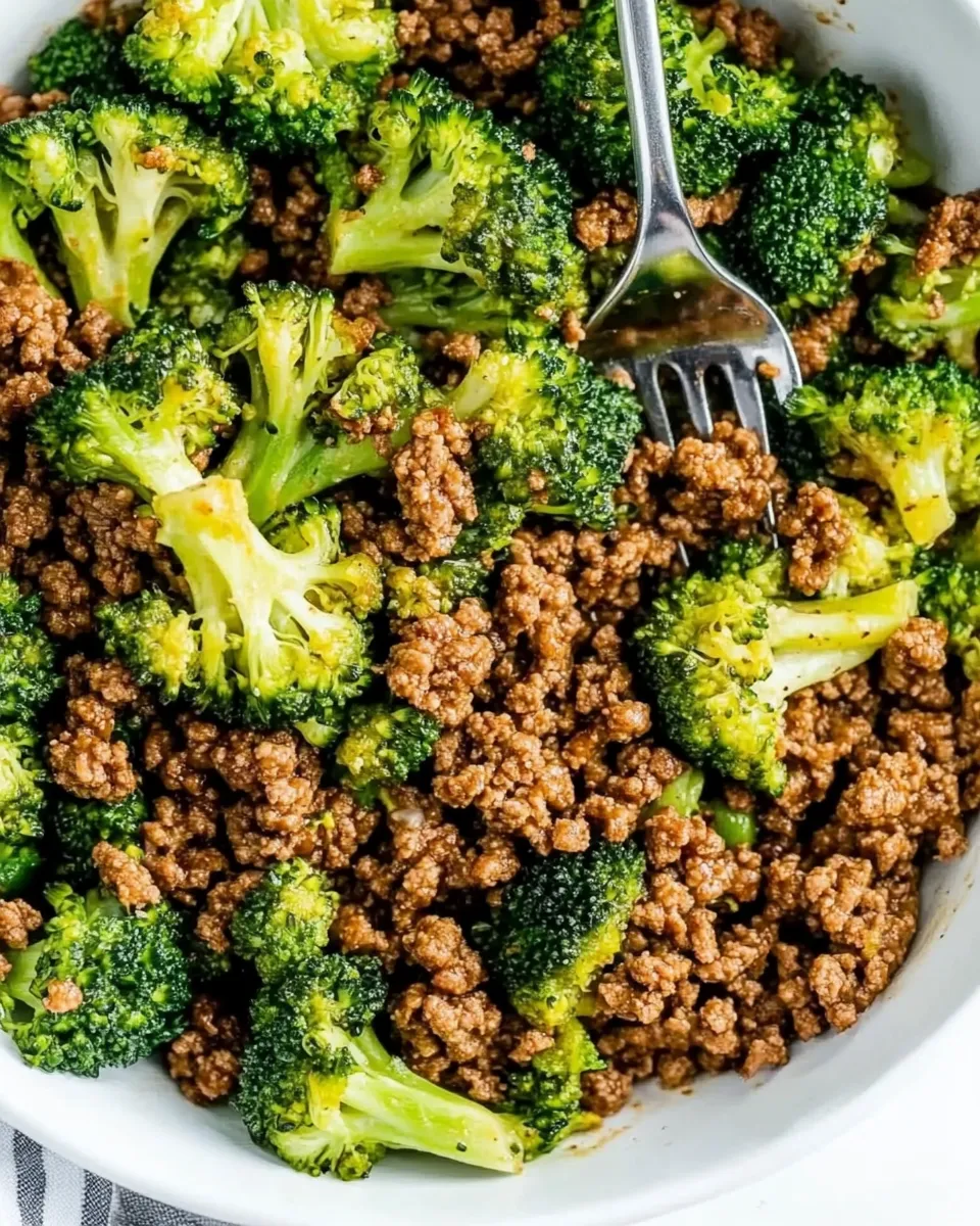Quick Easy Beef and Broccoli (with Ground Beef) shot
