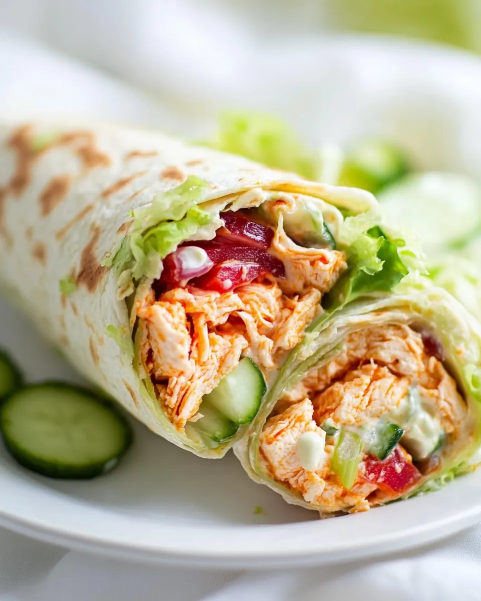 Classic Easy Buffalo Chicken Wraps image