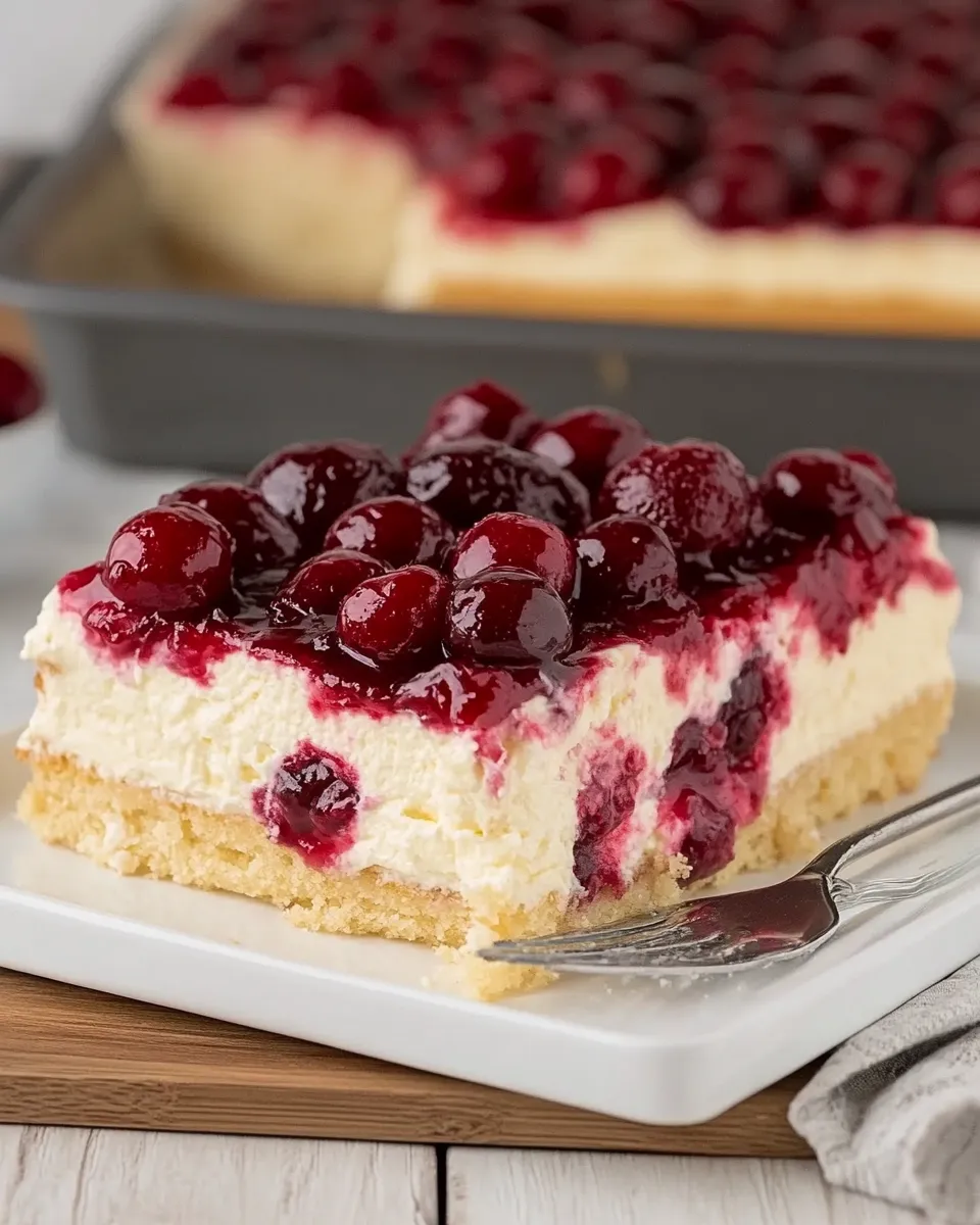 Homemade Easy Cherry Cheesecake Cake photo