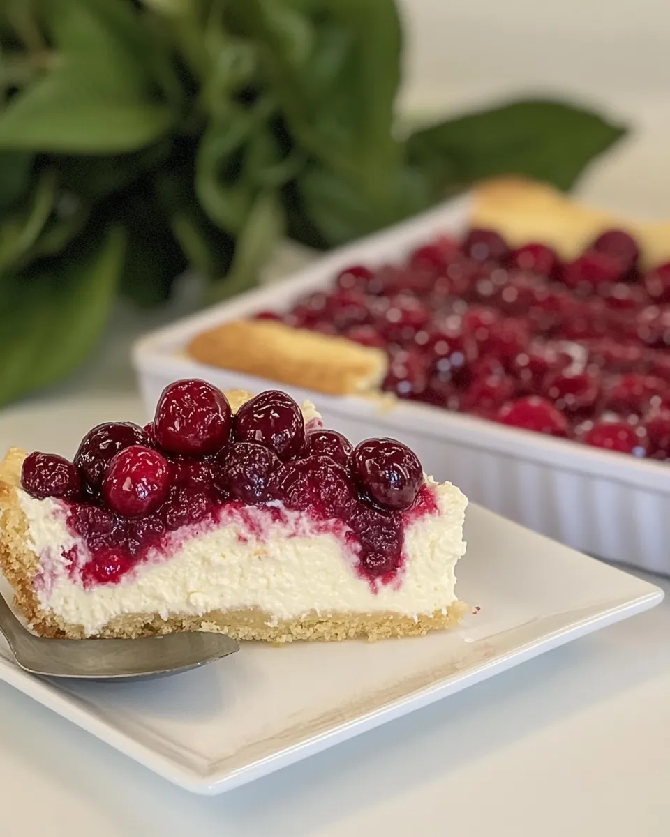 Quick Easy Cherry Cheesecake Cake shot
