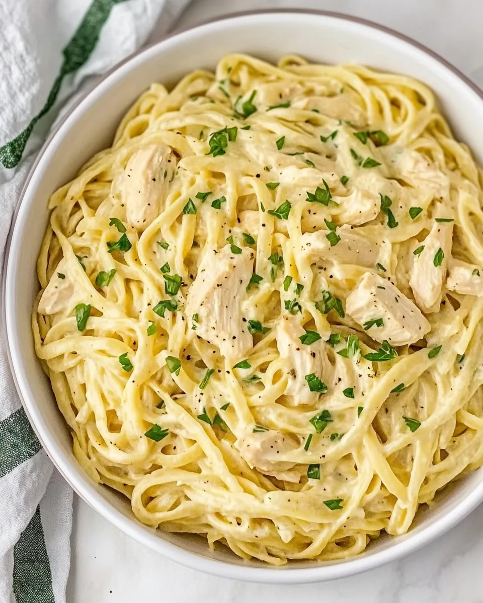 Delicious Easy Chicken Alfredo Recipe shot