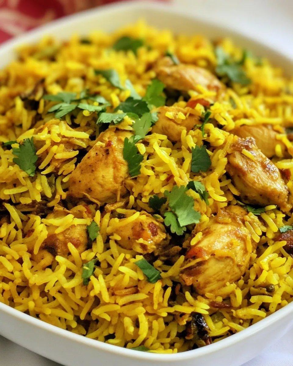 Quick Easy Chicken Biryani shot