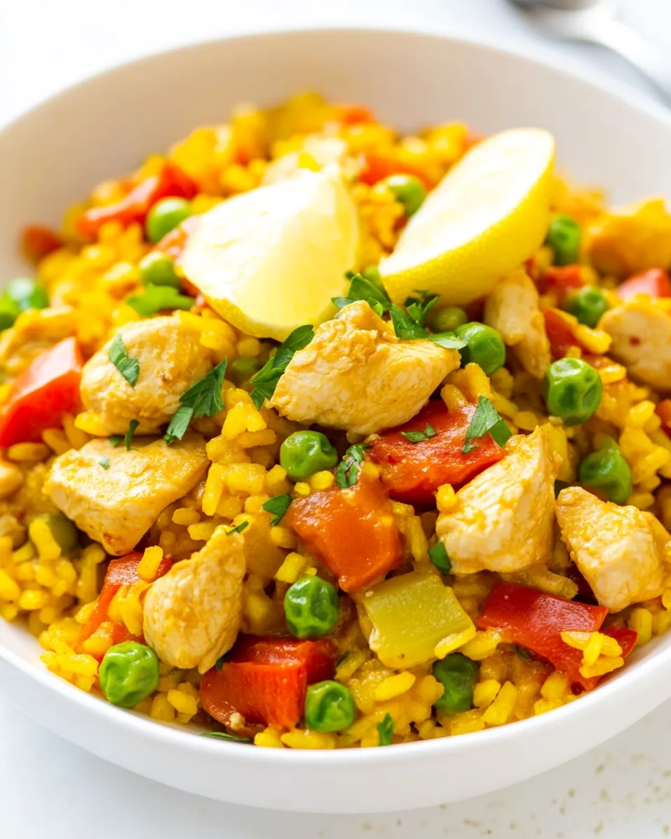 Quick Easy Chicken Paella shot