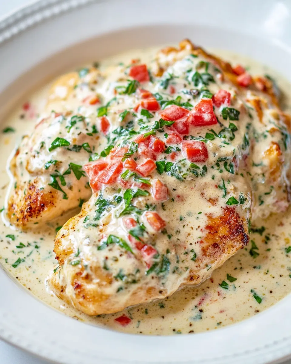 Quick Easy Chicken in Cream Sauce for Two shot