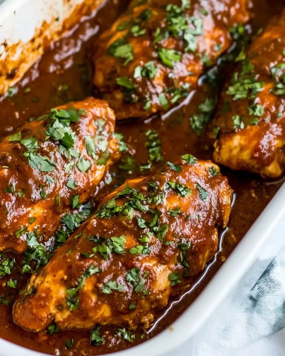 Delicious Easy Chicken with Enchilada Sauce recipe photo