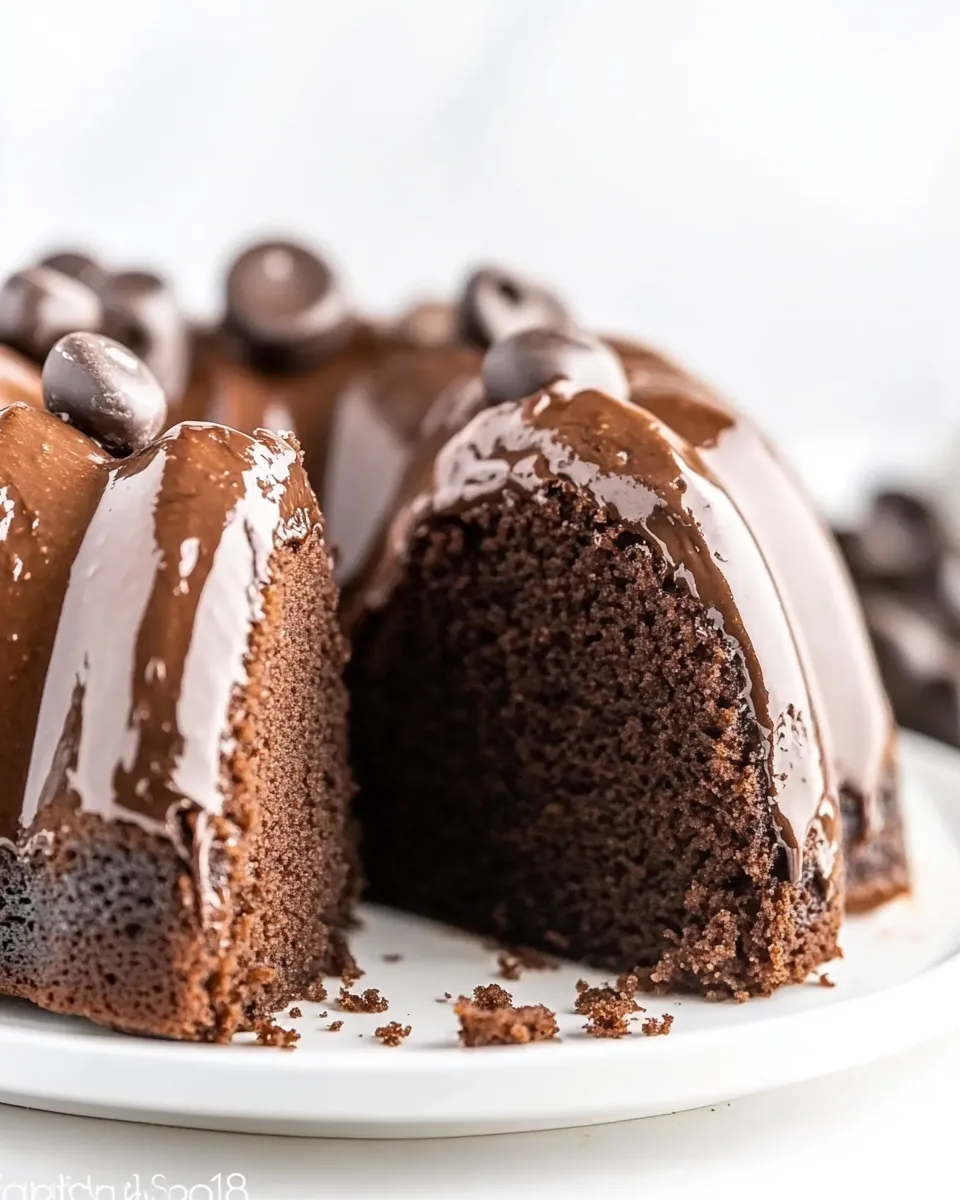 Delicious Easy Chocolate Bundt Cake Recipe (From Scratch) shot