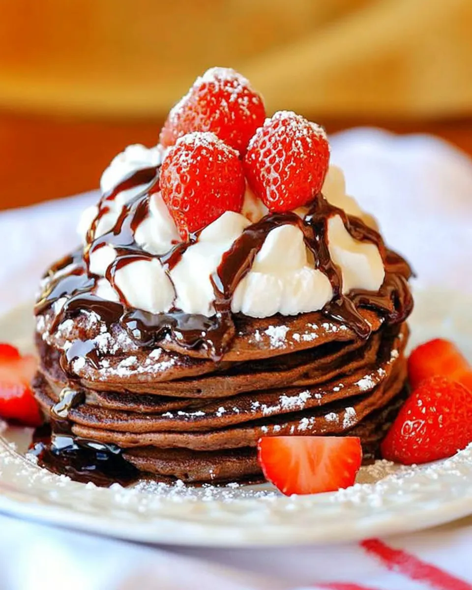 Classic Easy Chocolate Pancakes image