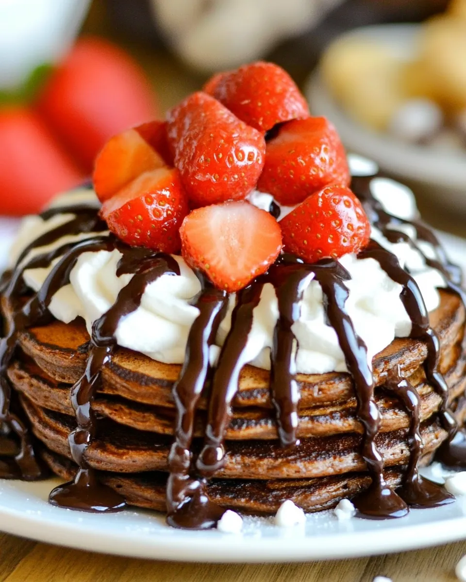 Delicious Easy Chocolate Pancakes recipe photo