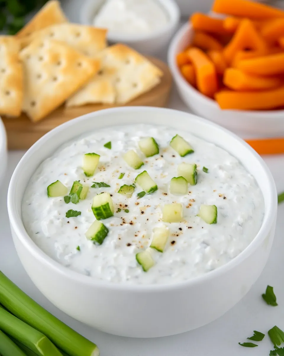 Delicious Easy Cottage Cheese Ranch Dip Recipe shot
