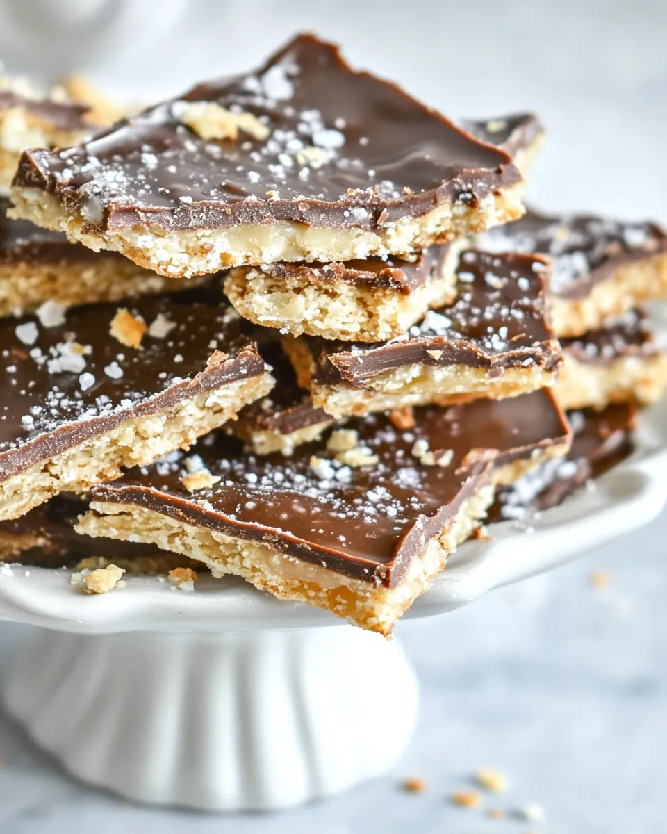 Delicious Easy Cracker Toffee Recipe shot
