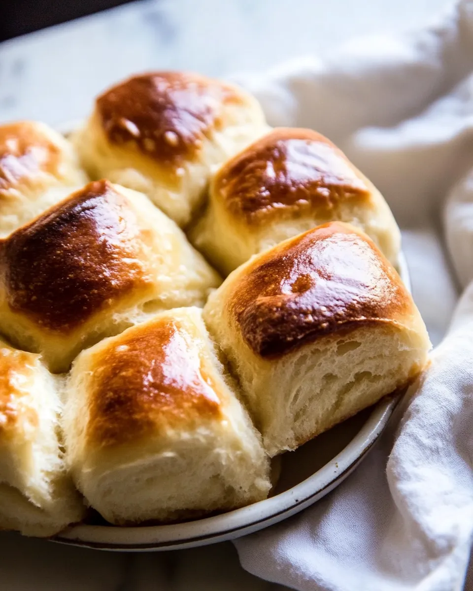 Delicious Easy Flaky Pull-Apart Dinner Rolls. food shot