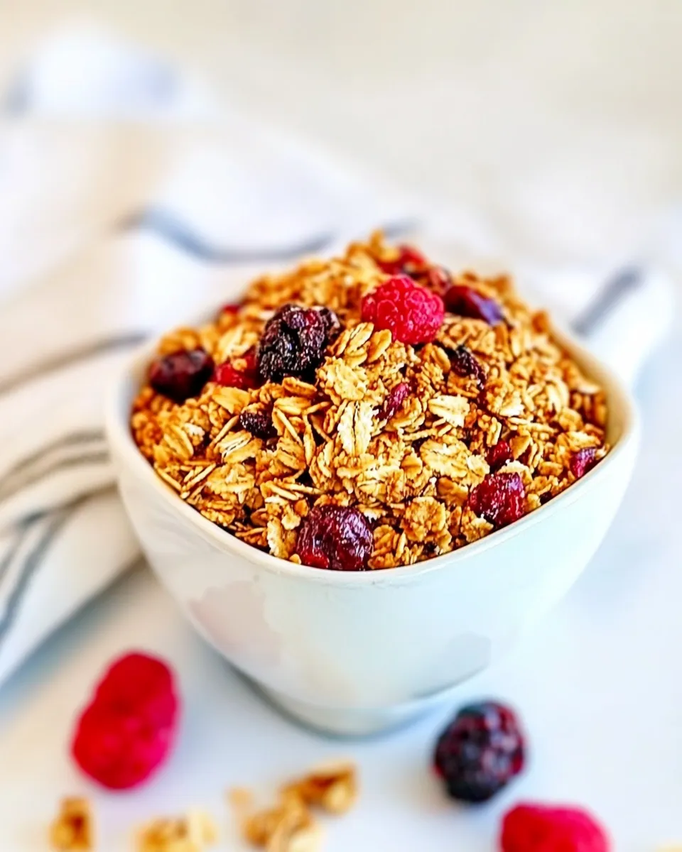 Quick Easy Homemade Granola shot