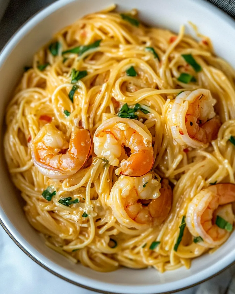 Homemade Easy Instant Pot Bang Bang Shrimp Pasta photo