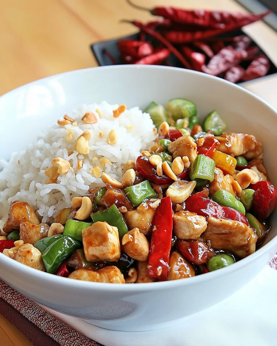Quick Easy Kung Pao Chicken shot
