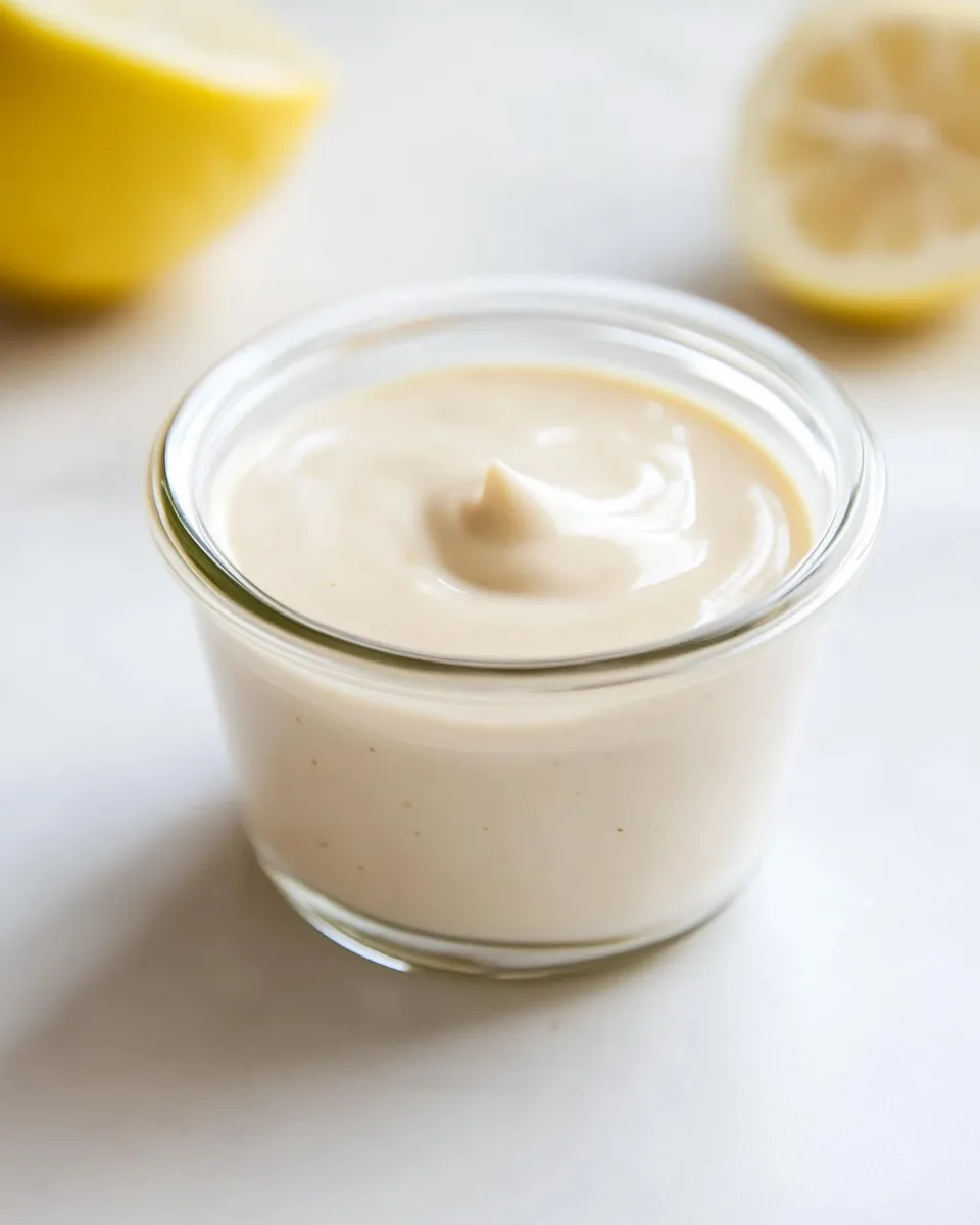 Quick Easy Lemon Tahini Dressing shot
