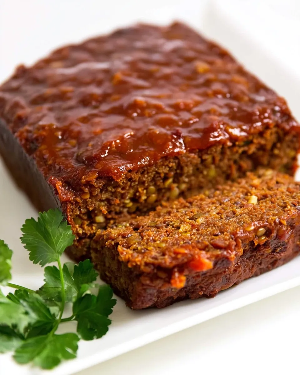 Savory Easy Lentil Vegetable Loaf shot