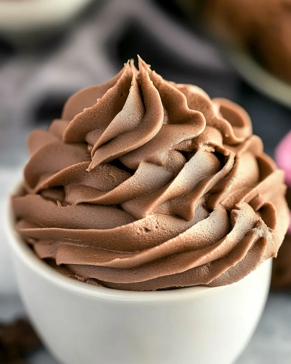 Quick Easy Mocha Frosting shot