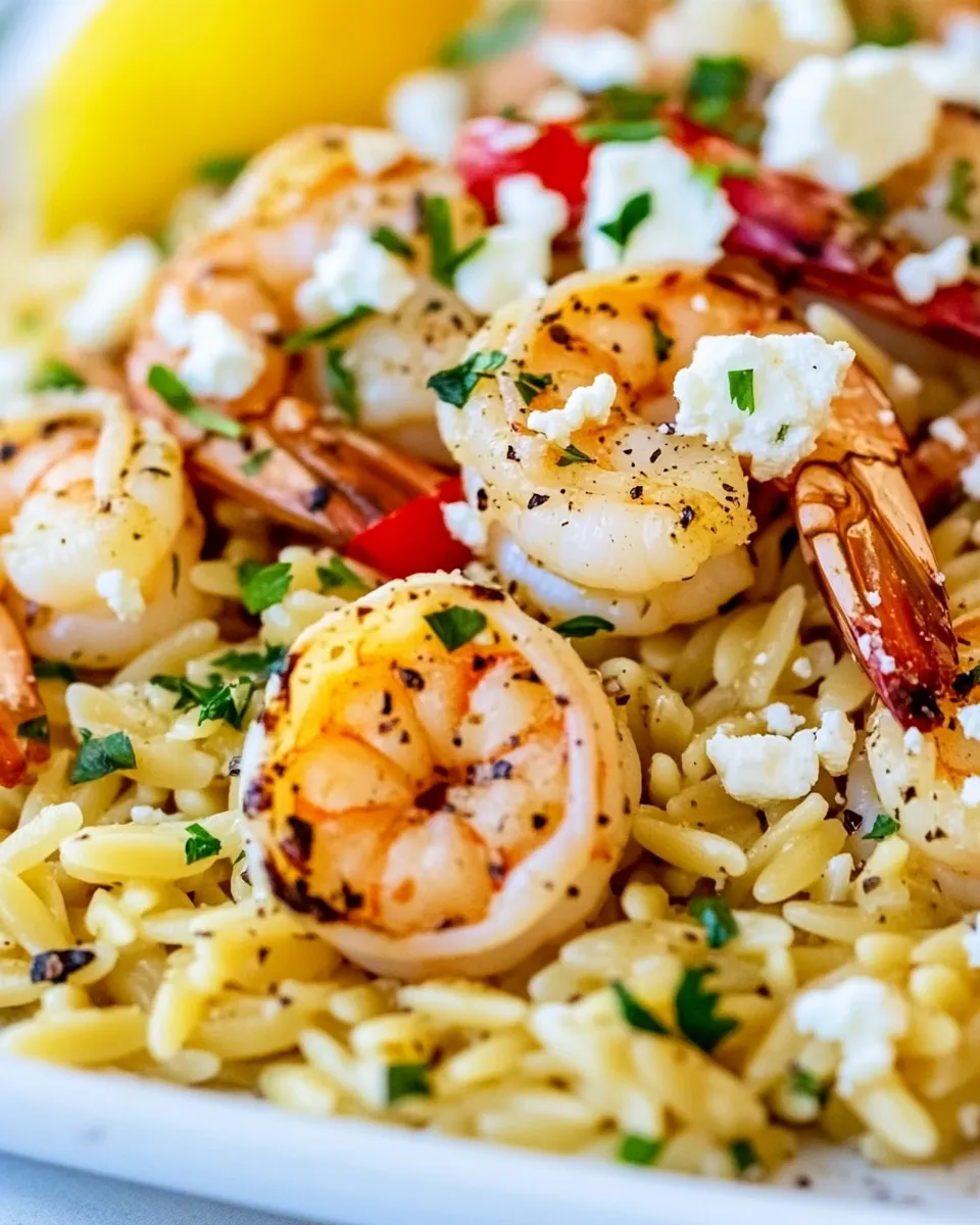 Classic Easy Orzo with Shrimp and Feta image