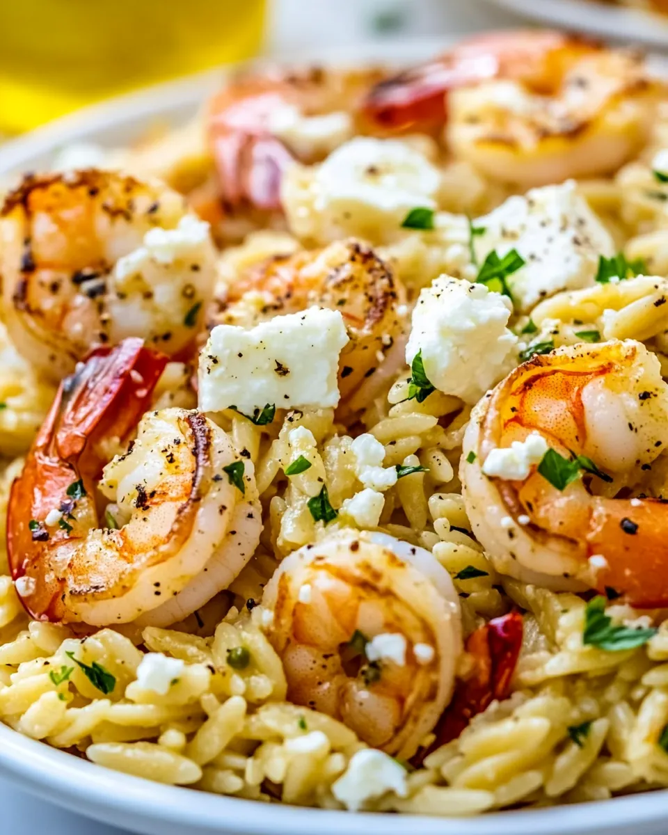 Quick Easy Orzo with Shrimp and Feta recipe photo