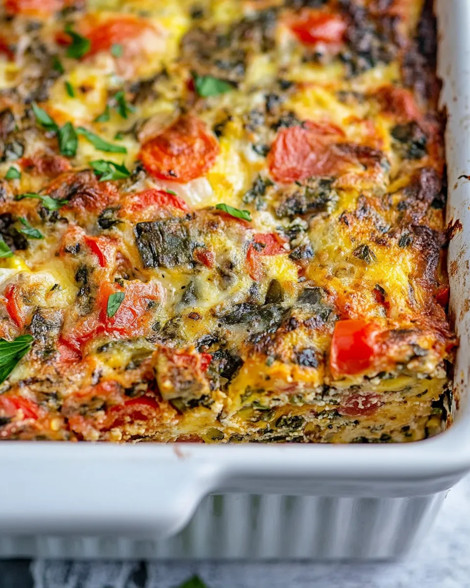 Delicious Easy Overnight Italian Breakfast Casserole recipe photo