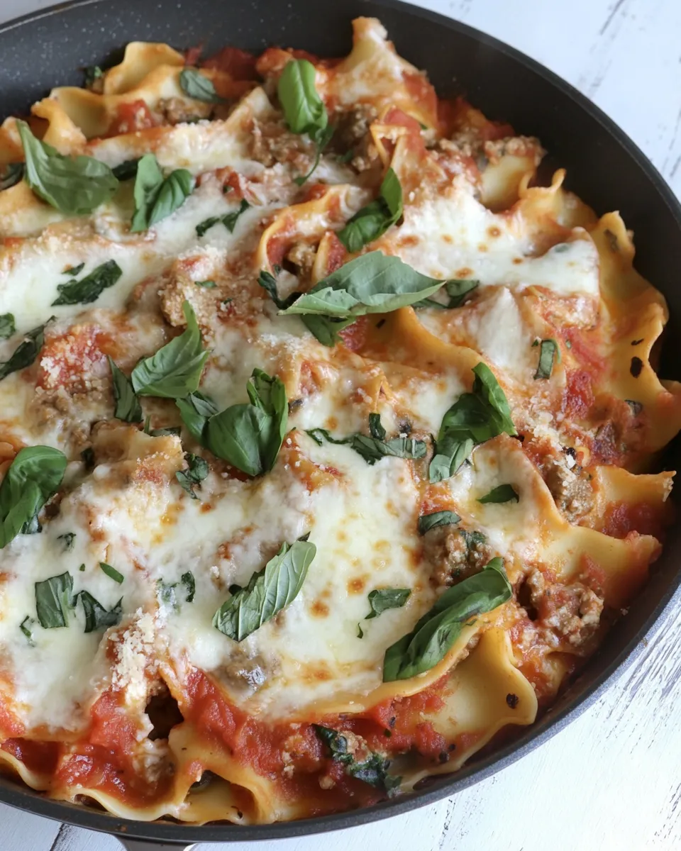 Best Easy Skillet Lasagna shot