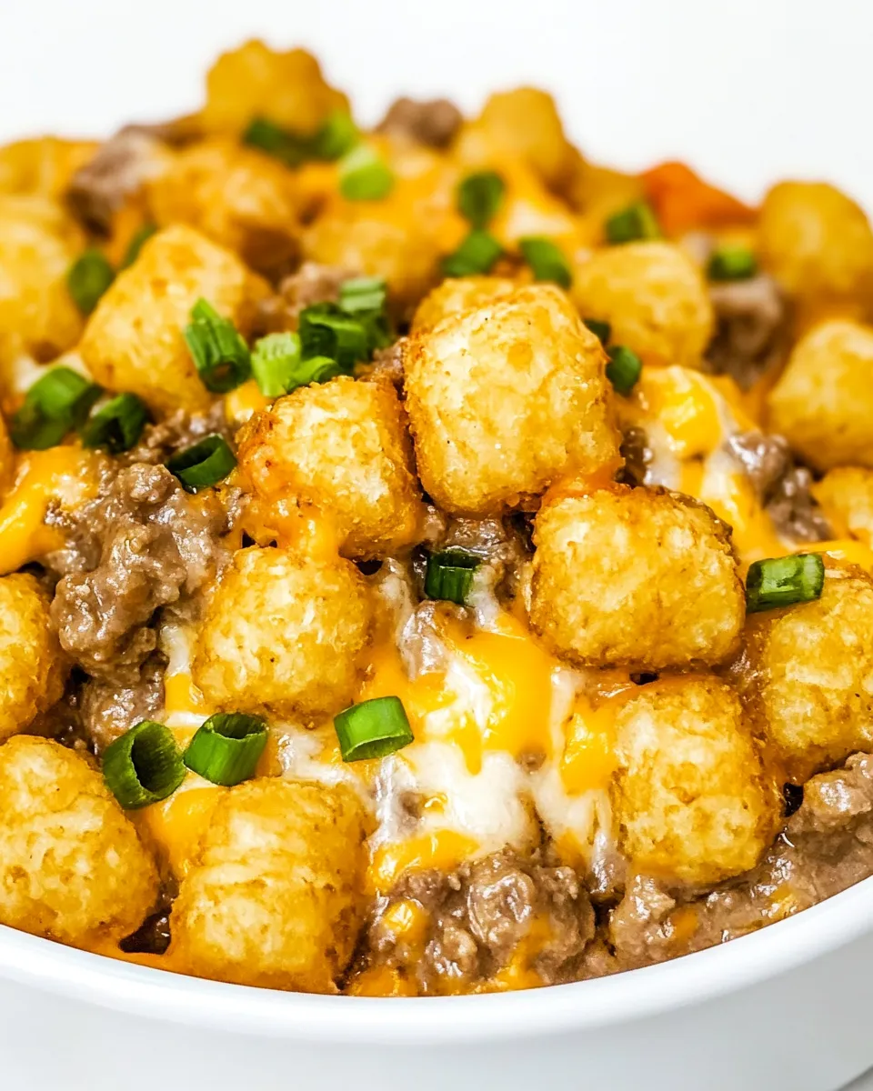 Delicious Easy Tater Tot Casserole recipe photo