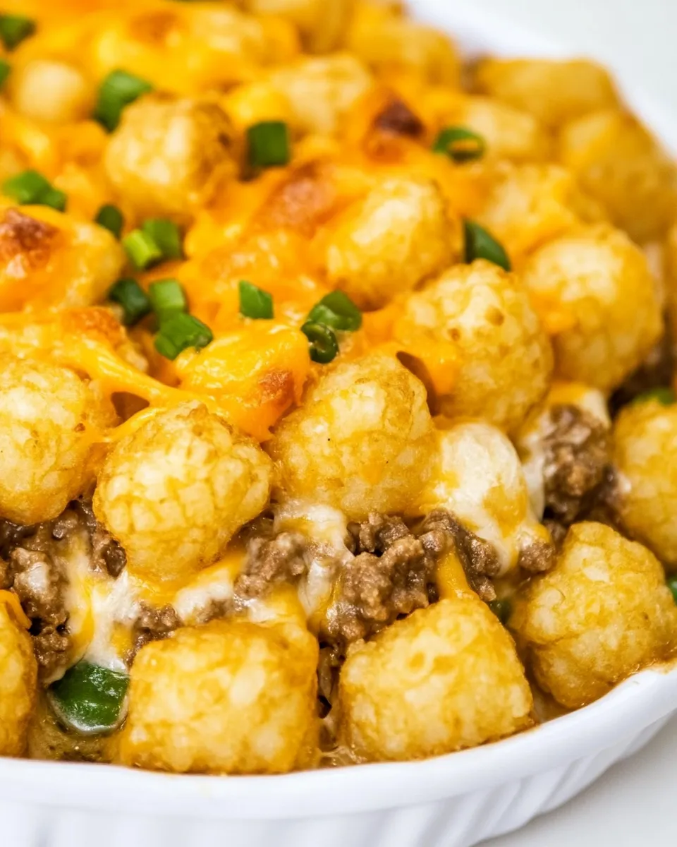 Quick Easy Tater Tot Casserole shot