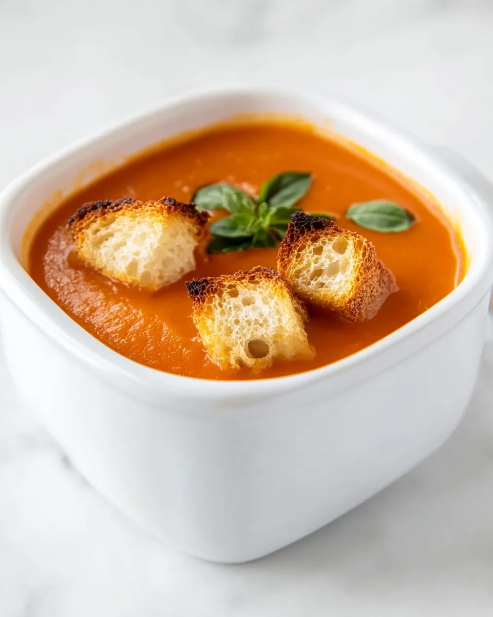 Quick Easy Tomato Soup shot