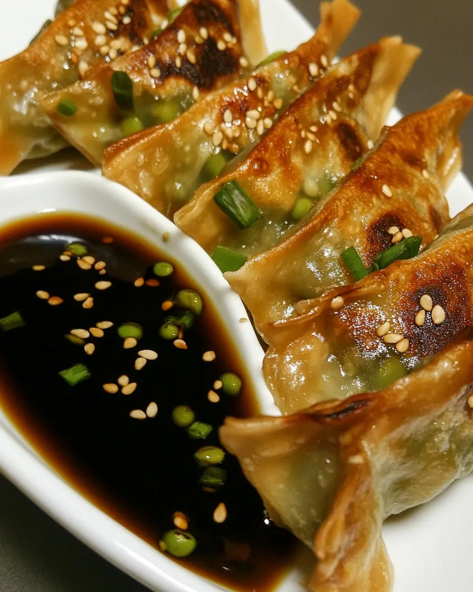 Tasty Edamame Dumplings shot