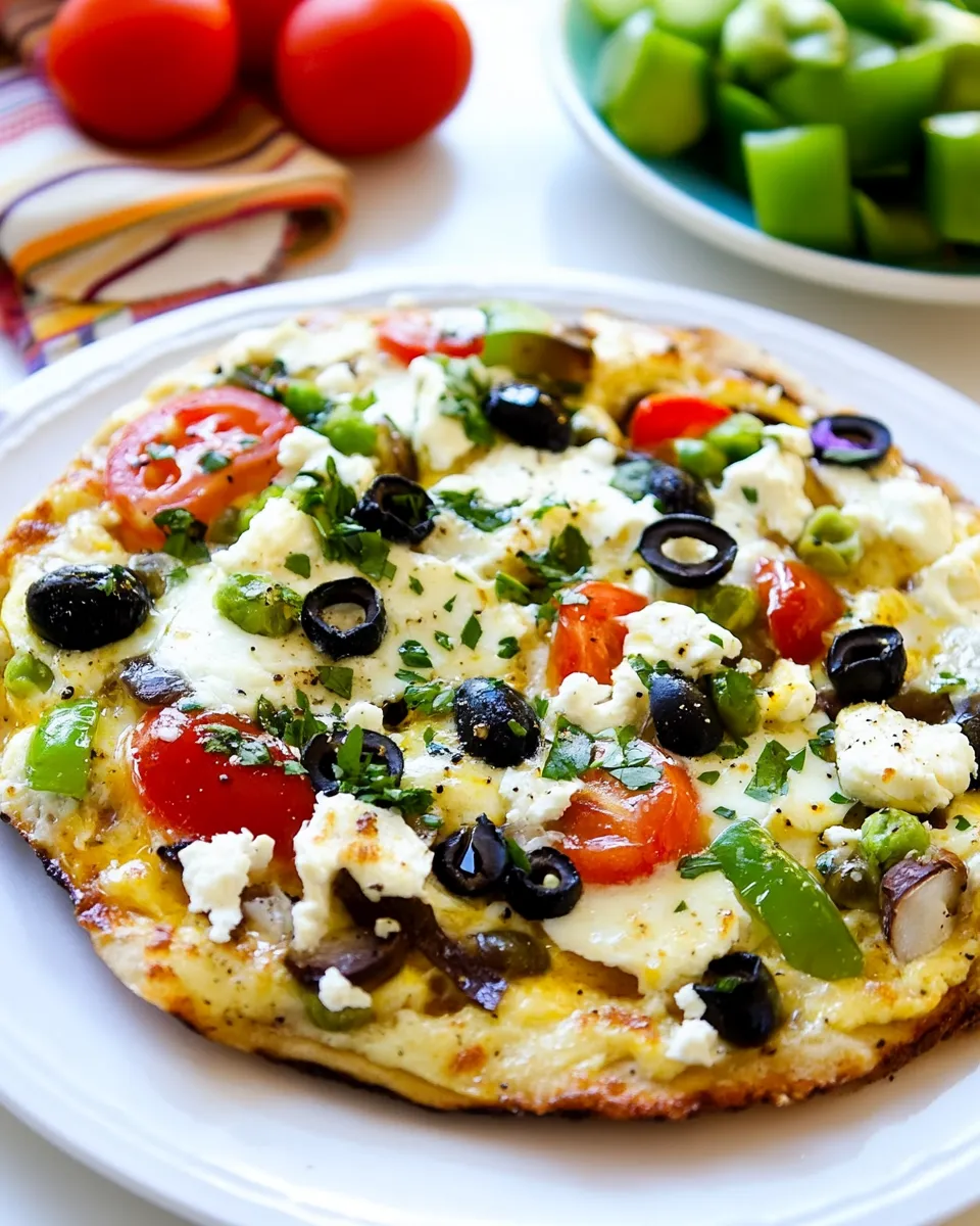 Classic Egg-Crust Vegetarian Breakfast Pizza image