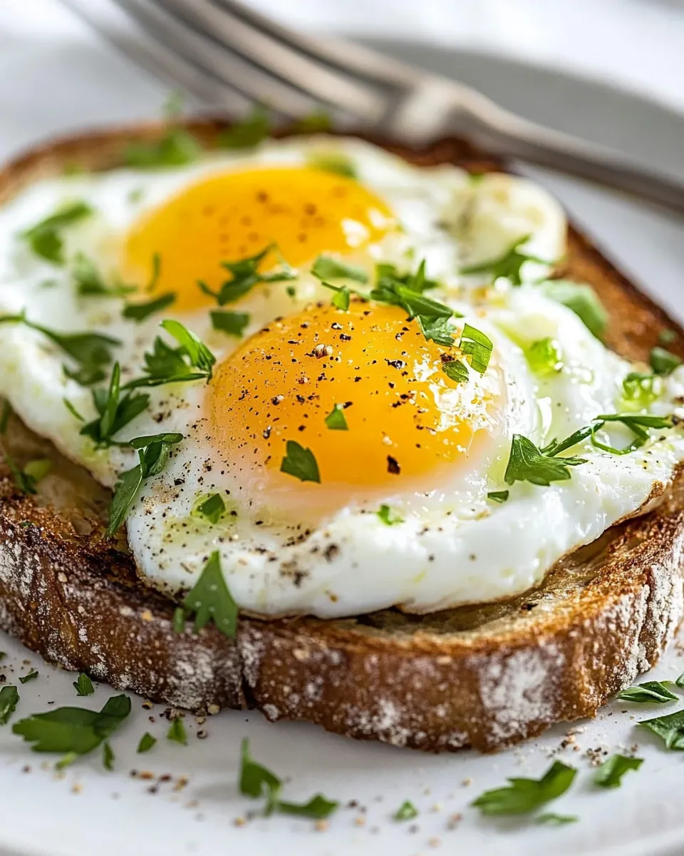 Delicious Egg Clouds on Whole Grain Toast shot