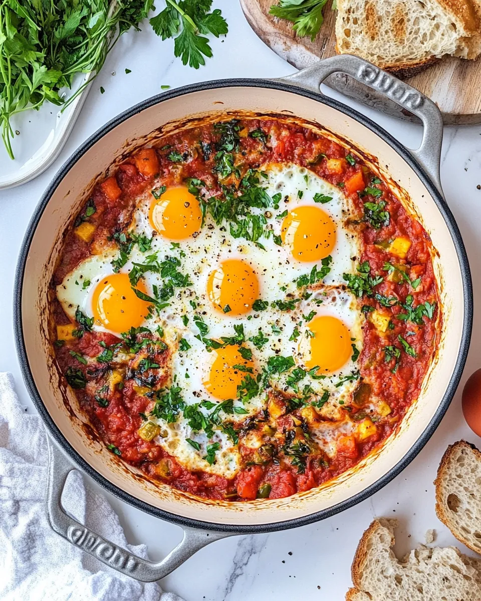 Delicious Eggs in Purgatory shot