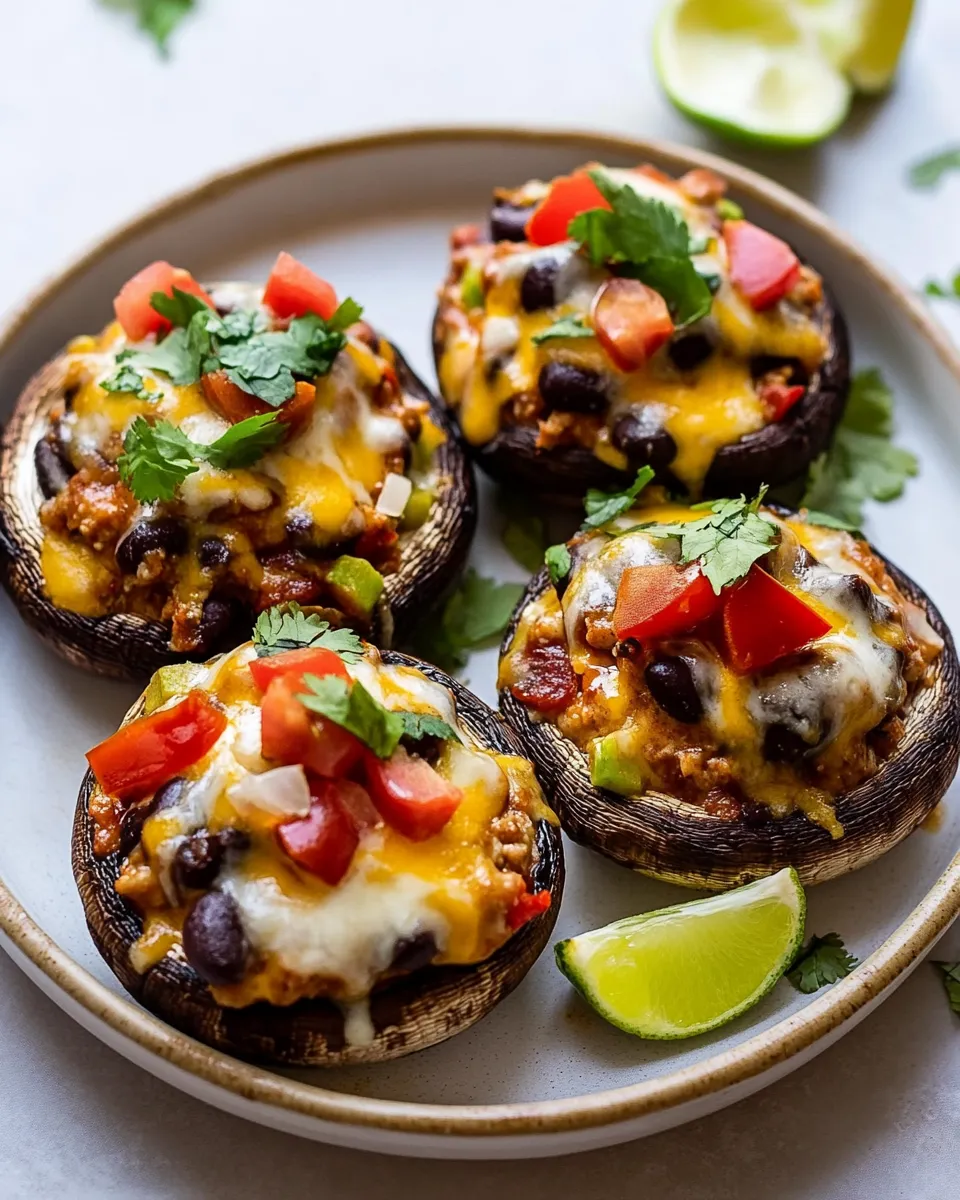 Easy Enchilada Stuffed Mushrooms recipe photo