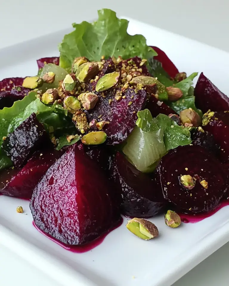 Homemade Endive Salad with Roasted Beets and Pistachios photo