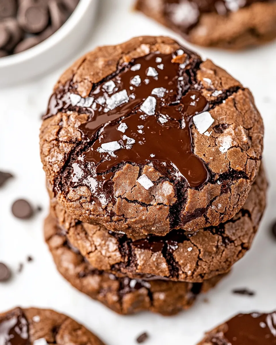 Homemade Espresso Chocolate Fudge Cookies photo
